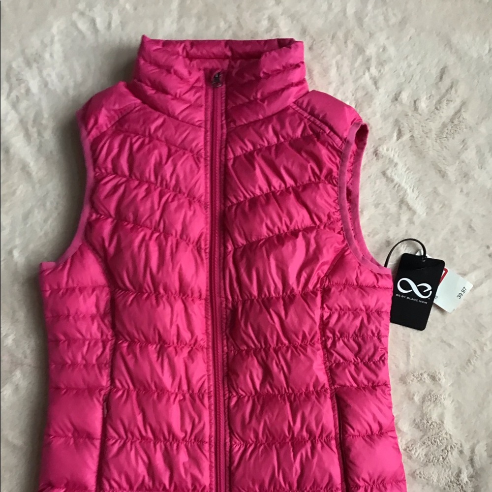 Pink puffer vest size x small